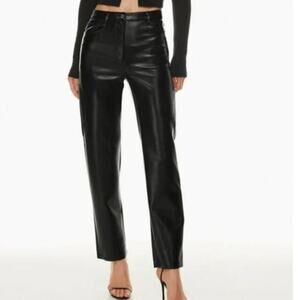 Aritzia Wilfred The Melina Vegan Leather Pant in Black Womens Size 0
